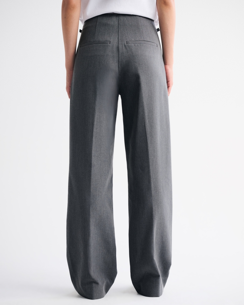 A&F Sloane Tailored Hardware Wide Leg Pant
