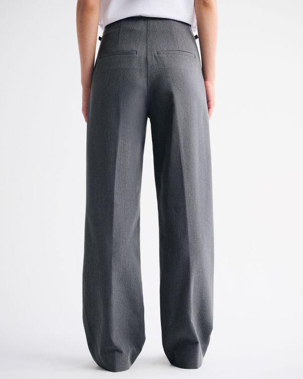 A&F Sloane Tailored Hardware Wide Leg Pant