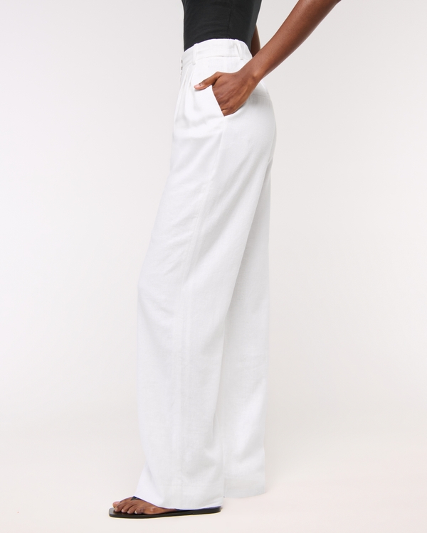 A&F Sloane Linen-Blend Wide Leg Pant