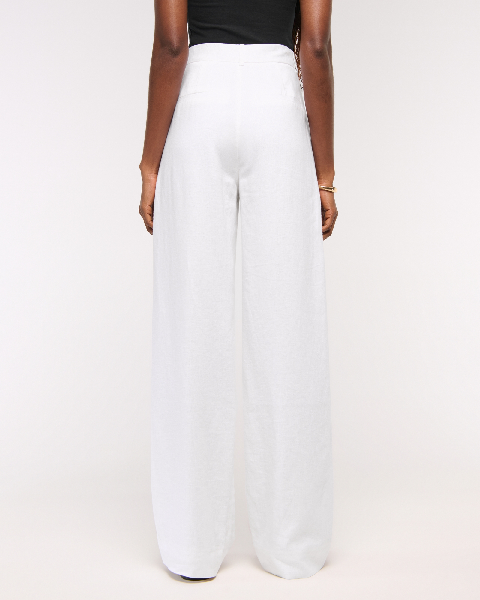 Abercrombie Fitch A&F Sloane Linen-Blend Wide Leg Pant