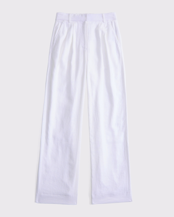 A&F Sloane Linen-Blend Wide Leg Pant
