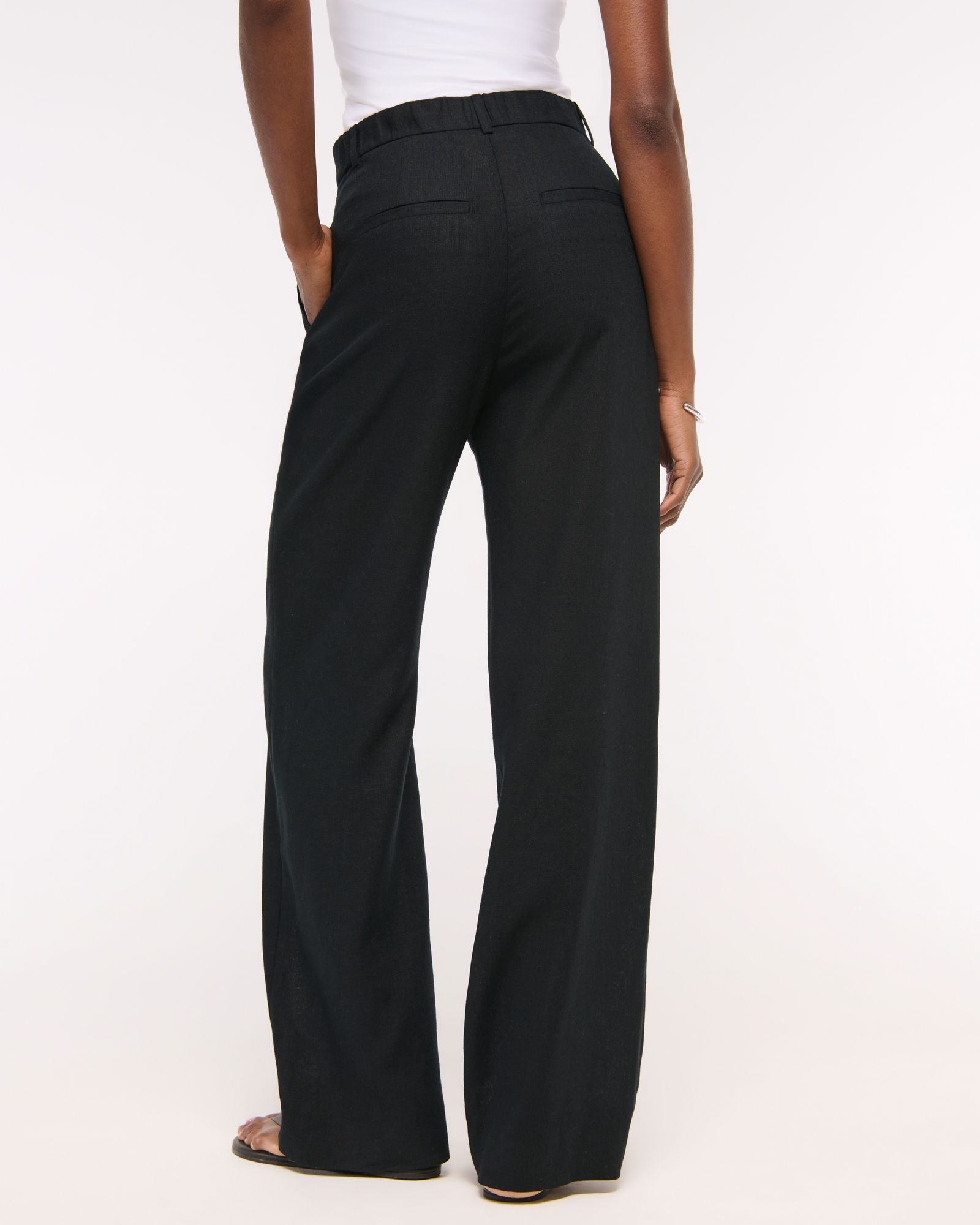 A&F Sloane Linen-Blend Wide Leg Pant