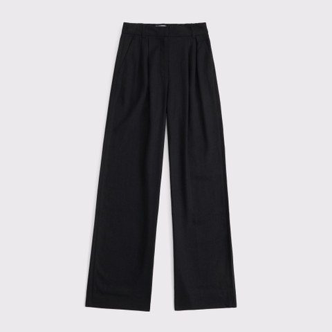 Женские брюки Abercrombie & Fitch A&F Sloane Linen-Blend Wide Leg Pant