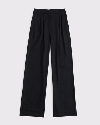 A&F Sloane Linen-Blend Wide Leg Pant