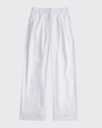 Curve Love A&F Sloane Linen-Blend Wide Leg Pant