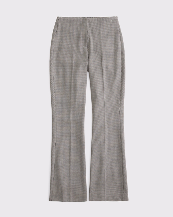 Curve Love A&F Forme Bootcut Pant, Brown Houndstooth view 1