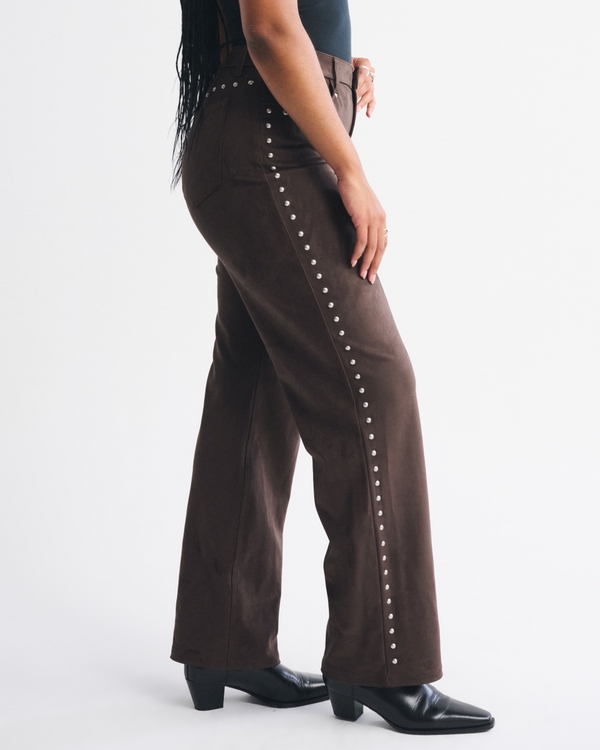 Curve Love High Rise 90s Relaxed Vegan Suede Pant