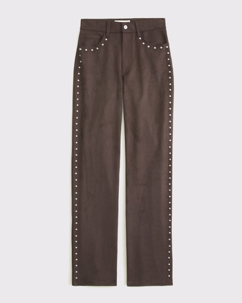 Curve Love High Rise 90s Relaxed Vegan Suede Pant