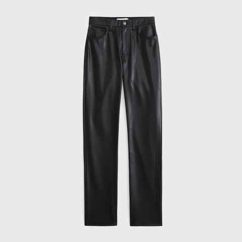 Женские брюки Abercrombie & Fitch High Rise 90s Straight Vegan Leather Pant