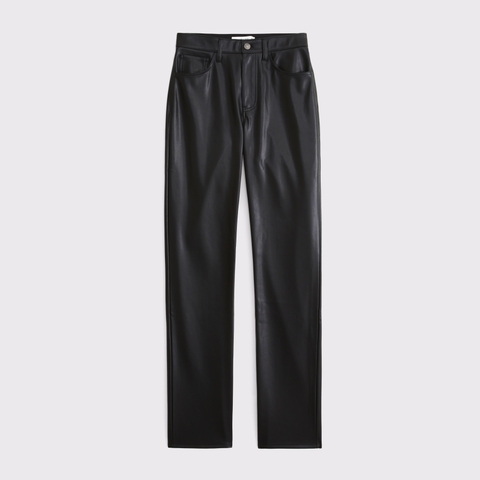 Женские брюки Abercrombie & Fitch Curve Love High Rise 90s Straight Vegan Leather Pant