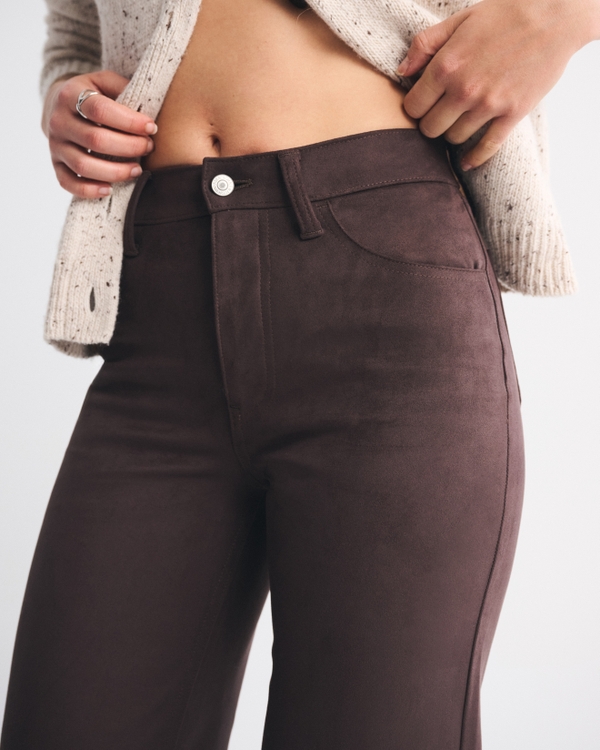 High Rise 90s Relaxed Vegan Suede Pant