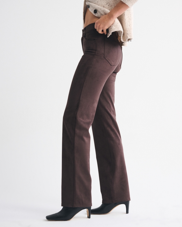 High Rise 90s Relaxed Vegan Suede Pant