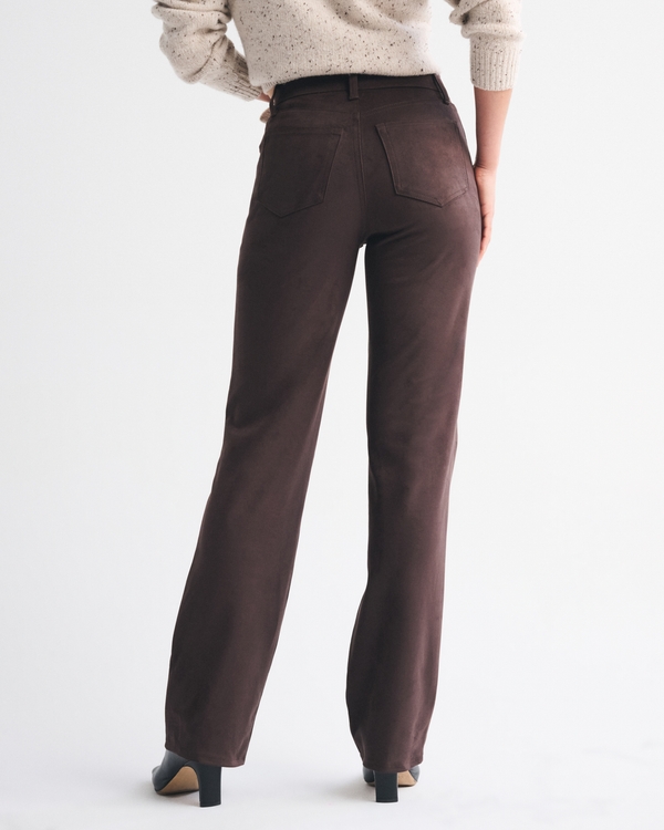 High Rise 90s Relaxed Vegan Suede Pant