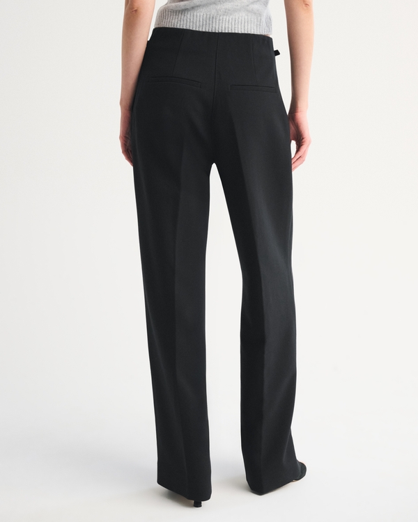 A&F Sloane Tailored Hardware Wide Leg Pant