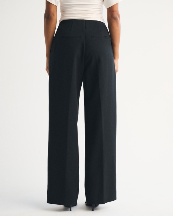 Women's Curve Love A&F Sloane Tailored Hardware Wide Leg Pant