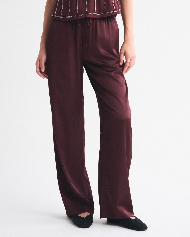 Satin Pull-On Pant