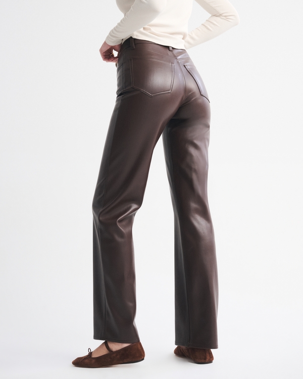 High Rise 90s Relaxed Vegan Leather Pant