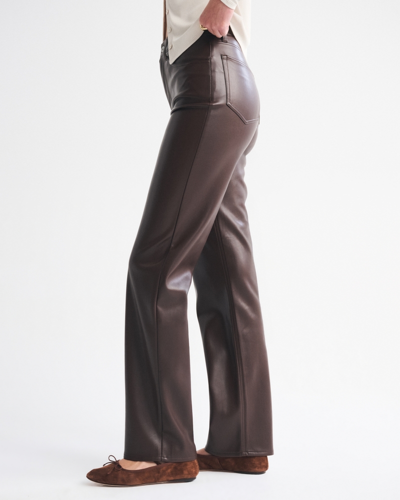 Women's High Rise 90s Relaxed Vegan Leather Pant | Women's