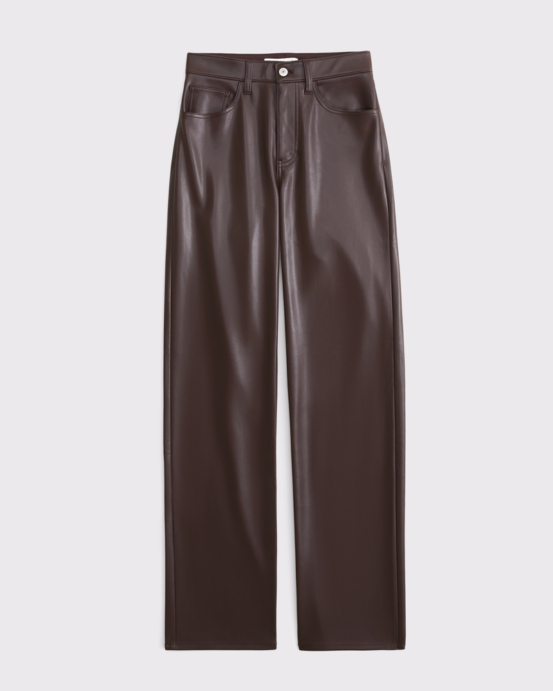 Women's High Rise 90s Relaxed Vegan Leather Pant | Women's