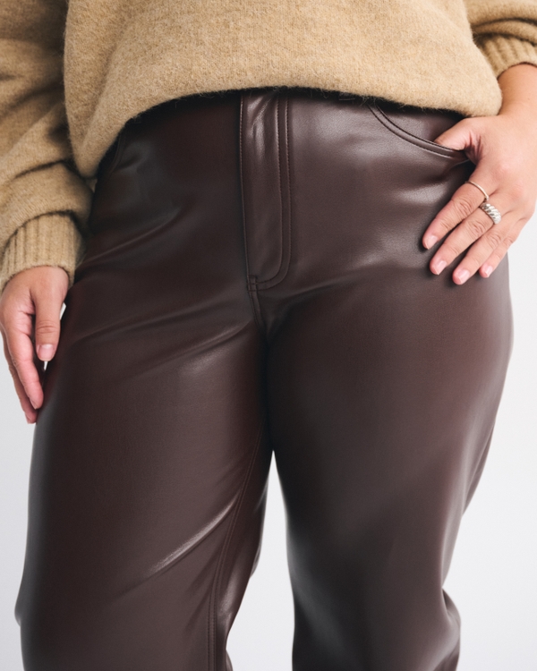 Curve Love High Rise 90s Relaxed Vegan Leather Pant