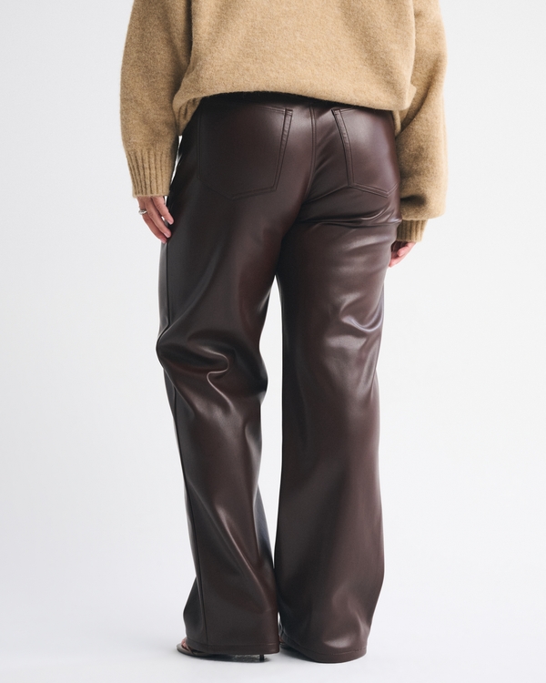 Curve Love High Rise 90s Relaxed Vegan Leather Pant