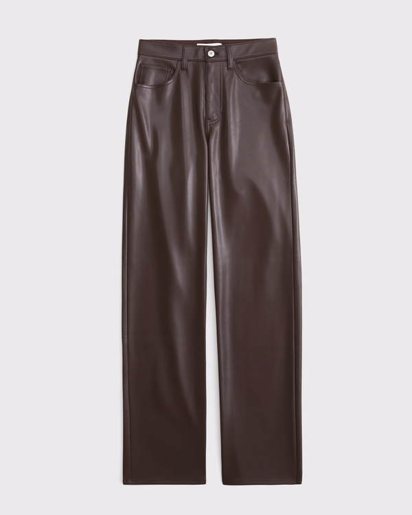Curve Love High Rise 90s Relaxed Vegan Leather Pant