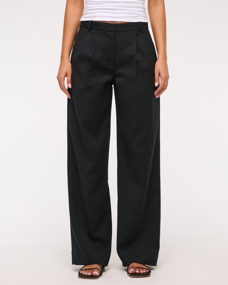 A&F Sloane Low Rise Tailored Wide Leg Pant
