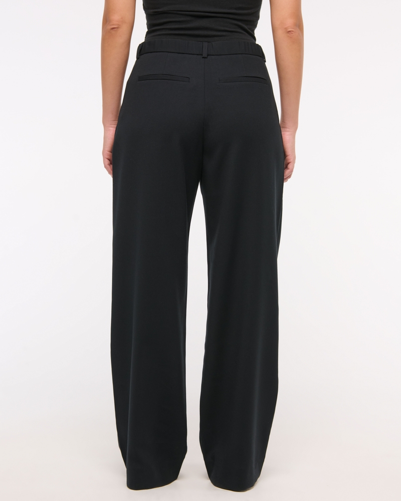 Curve Love A&F Sloane Low Rise Tailored Wide Leg Pant