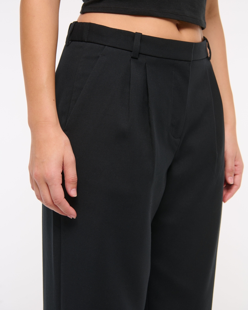 Curve Love A&F Sloane Low Rise Tailored Wide Leg Pant