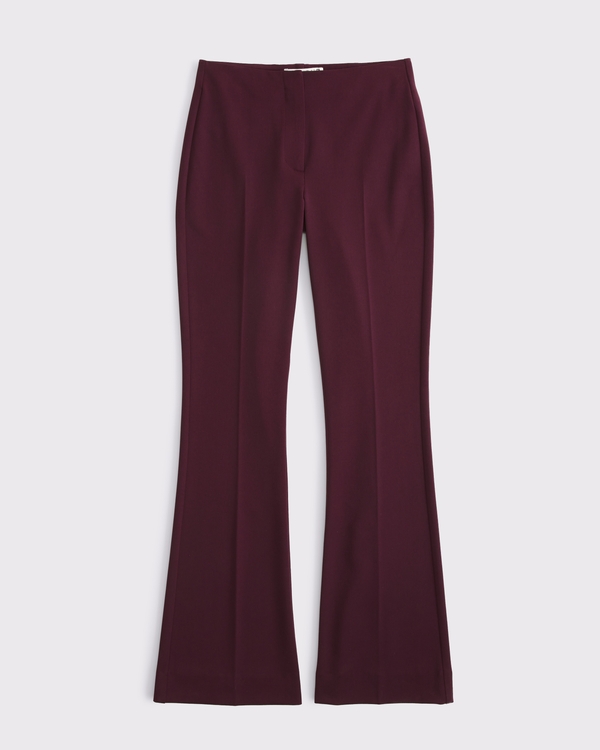Mid Rise Bootcut Pant, Burgundy view 1