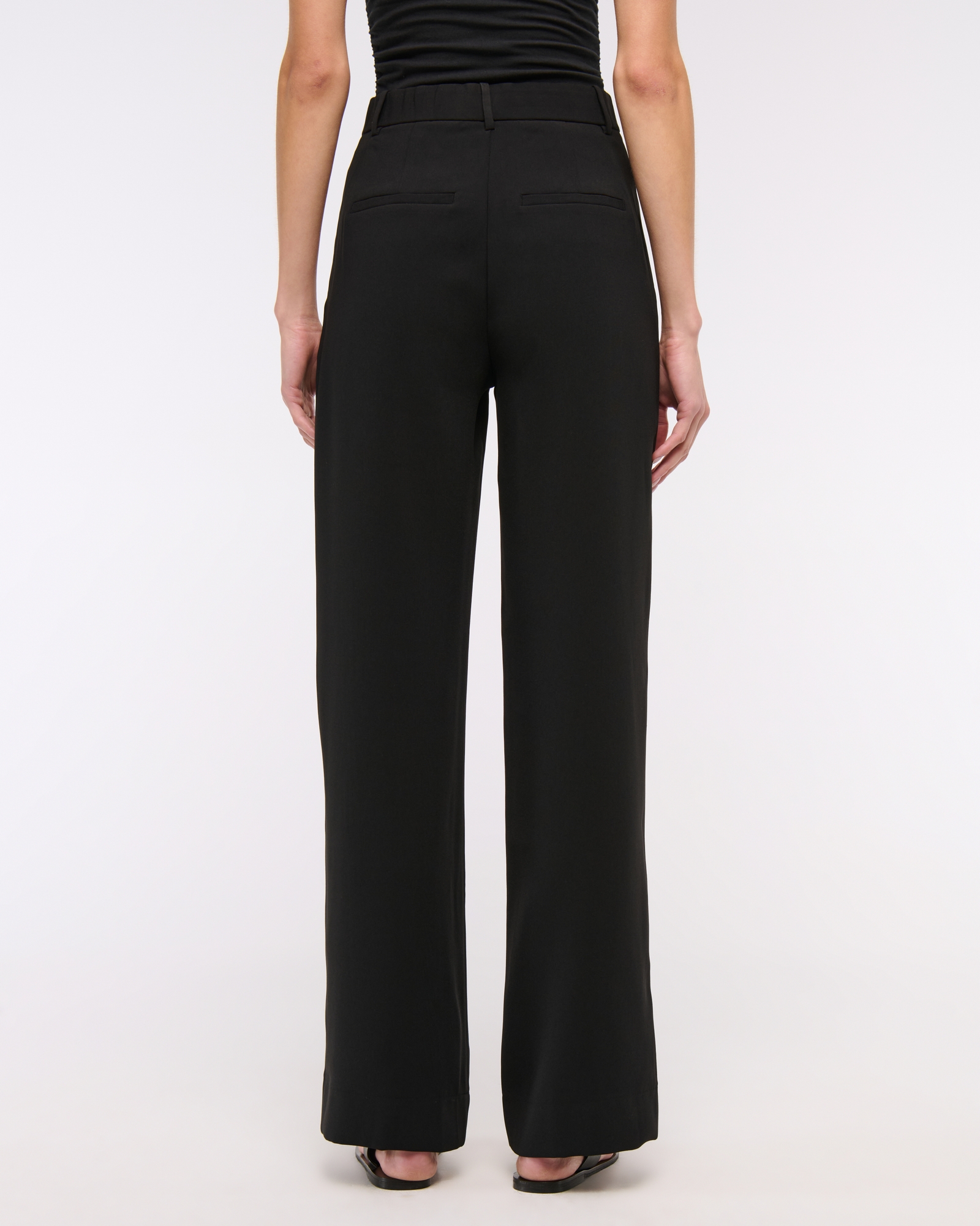 A&F Sloane Crepe Tailored Wide Leg Pant
