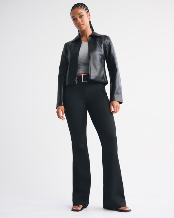 Curve Love A&F Forme Bootcut Pant, Black view 1