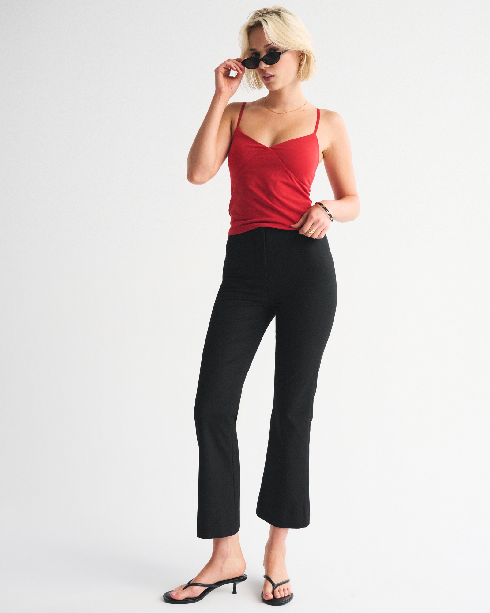 A&F Forme Cropped Bootcut Pant