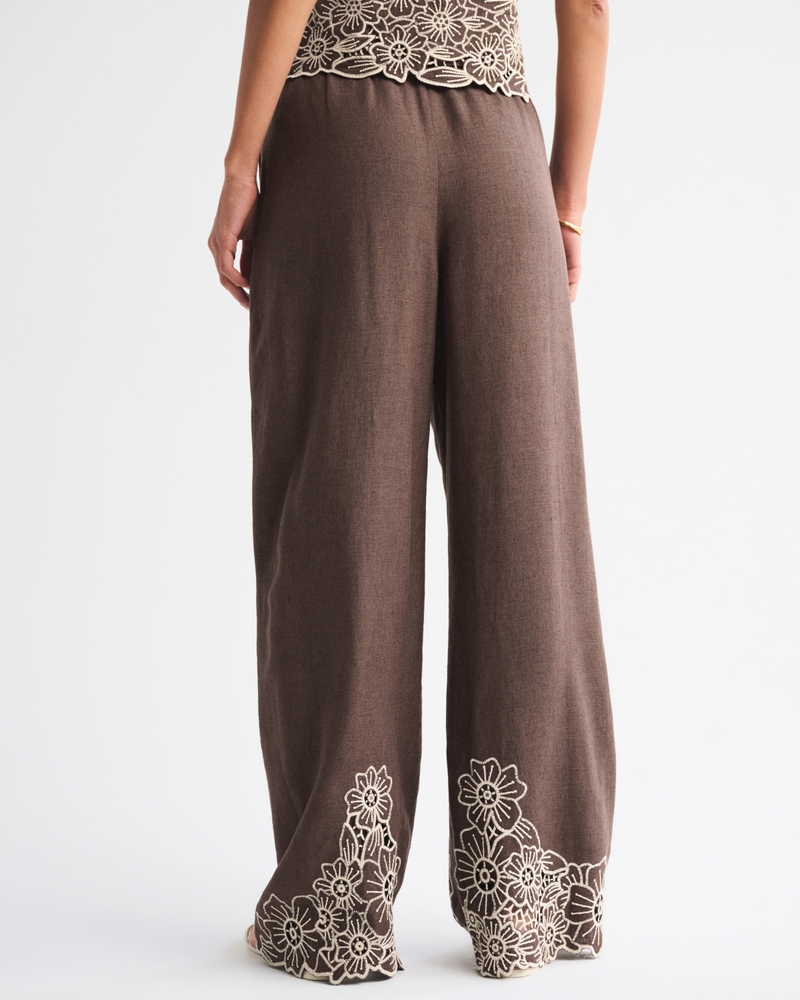 Linen-Blend Pull-On Pant
