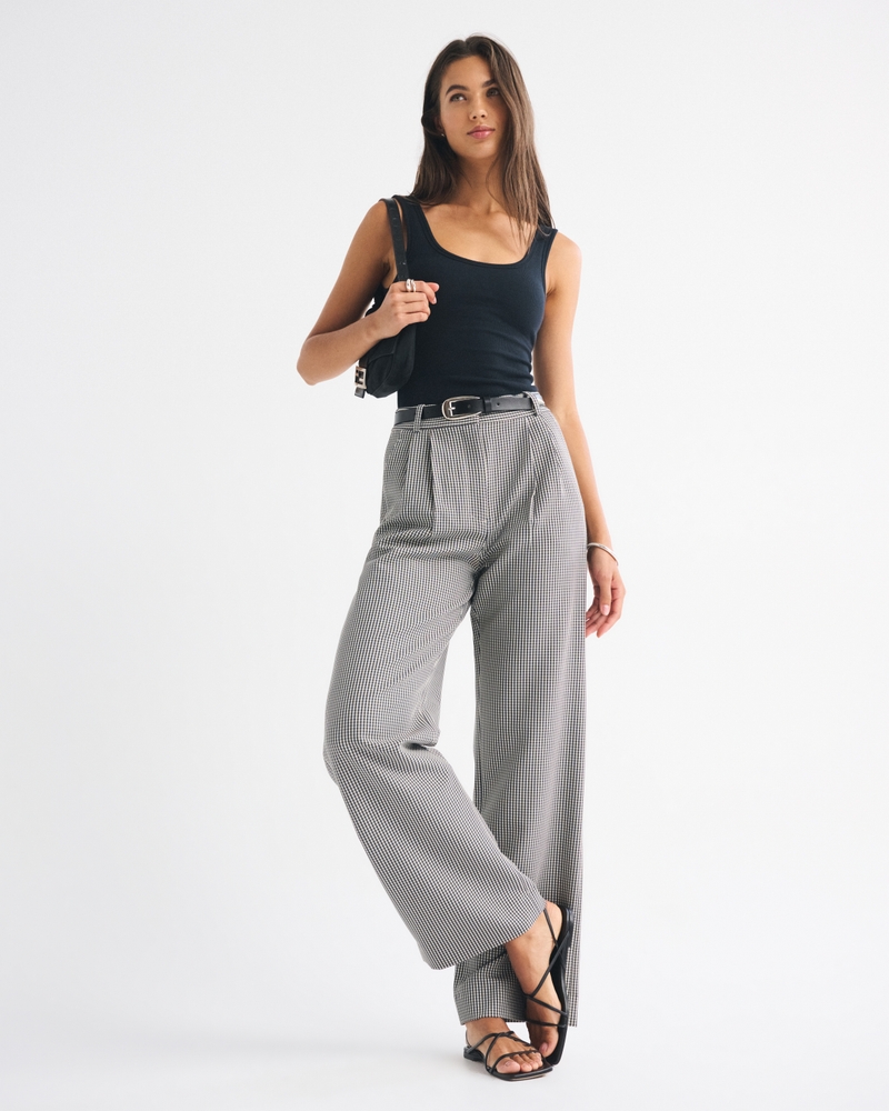 A&F Sloane Tailored Wide Leg Pant