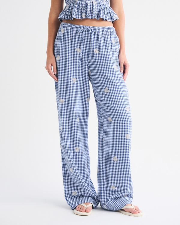 Linen-Blend Pull-On Pant