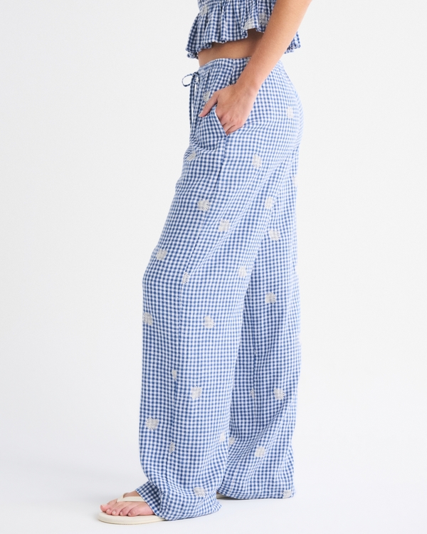 Linen-Blend Pull-On Pant