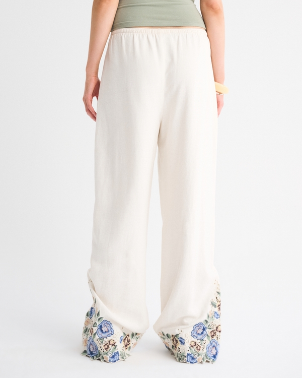 Linen-Blend Pull-On Pant