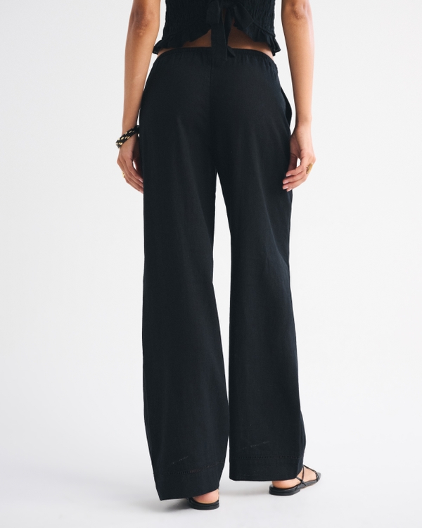 Linen-Blend Pull-On Pant