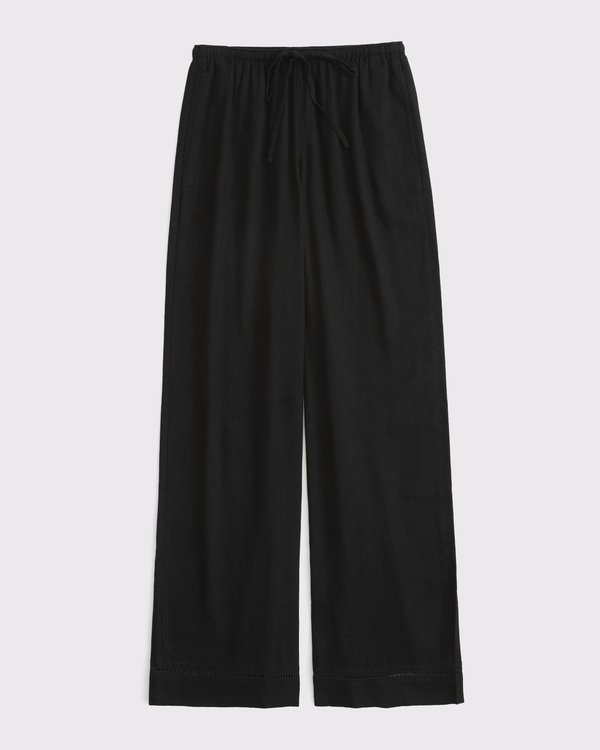 Linen-Blend Pull-On Pant