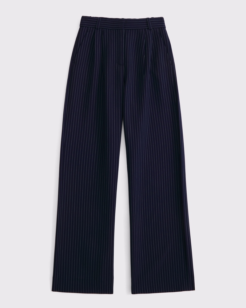 Curve Love A&F Sloane Tailored Wide Leg Pant