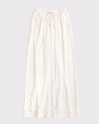 Crinkle Textured Pull-On Pant