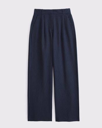 Curve Love A&F Sloane Tailored Wide Leg Pant