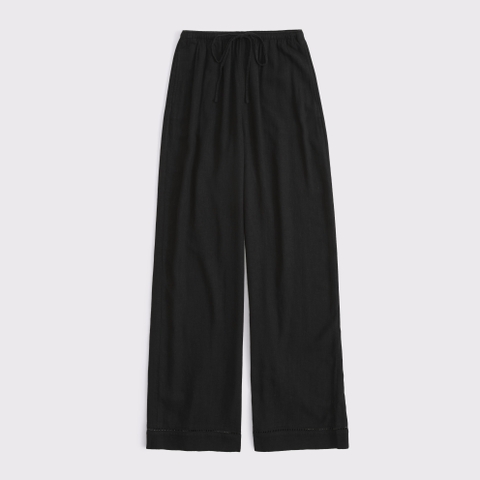 Женские брюки Abercrombie & Fitch A&F Gemma Linen-Blend Wide Leg Pull-On Pant