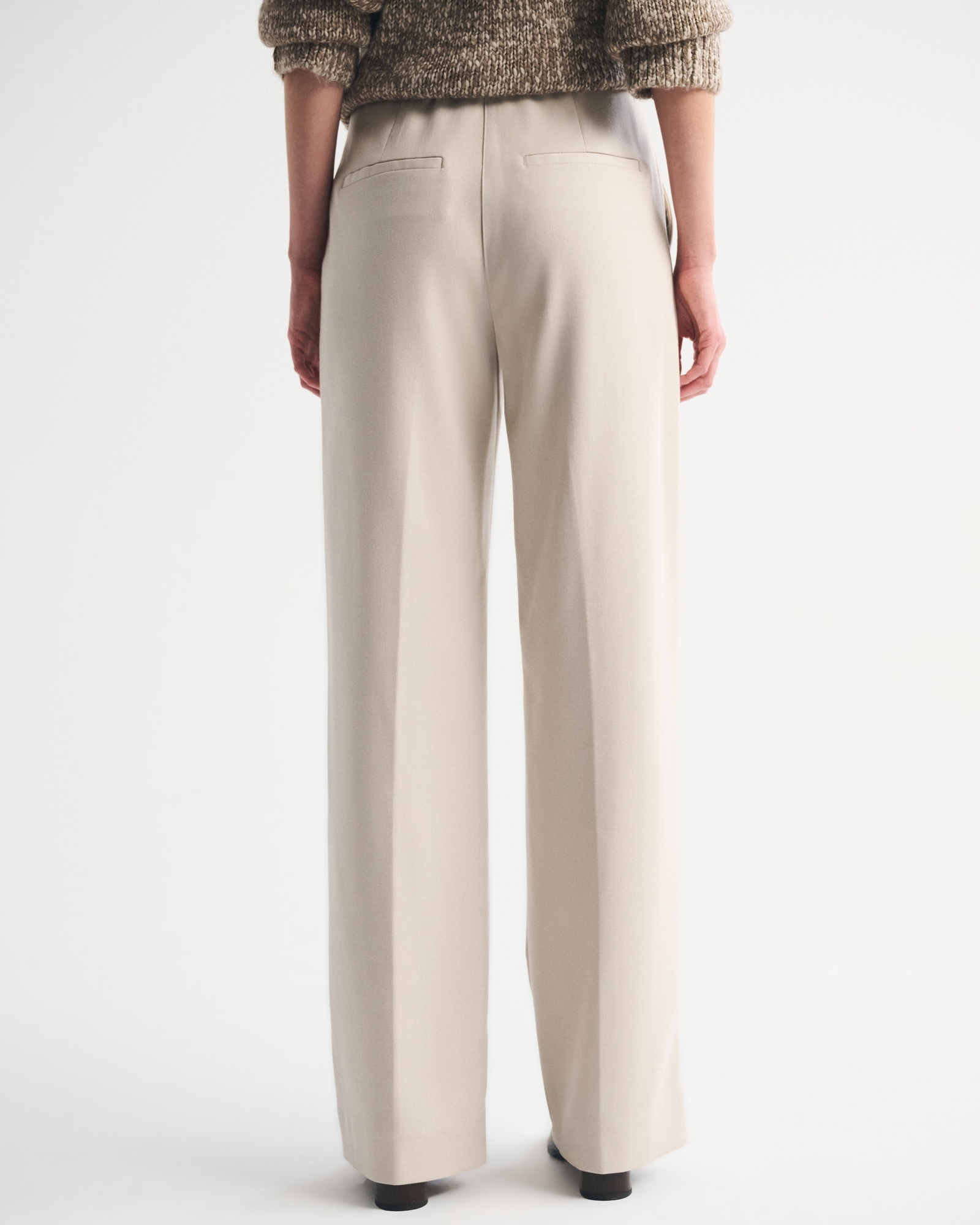 A&F Sloane Tailored Hardware Wide Leg Pant