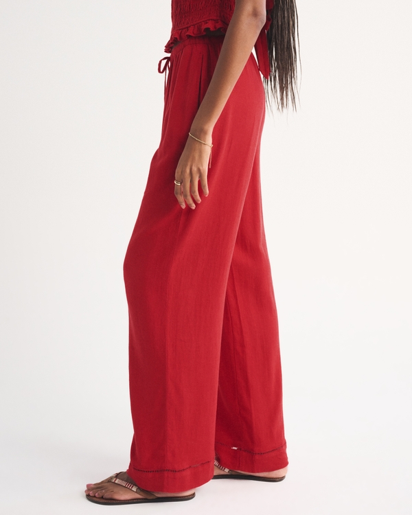 Linen-Blend Pull-On Pant