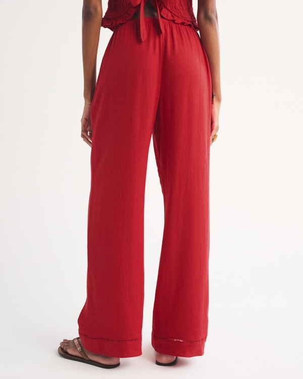 Linen-Blend Pull-On Pant