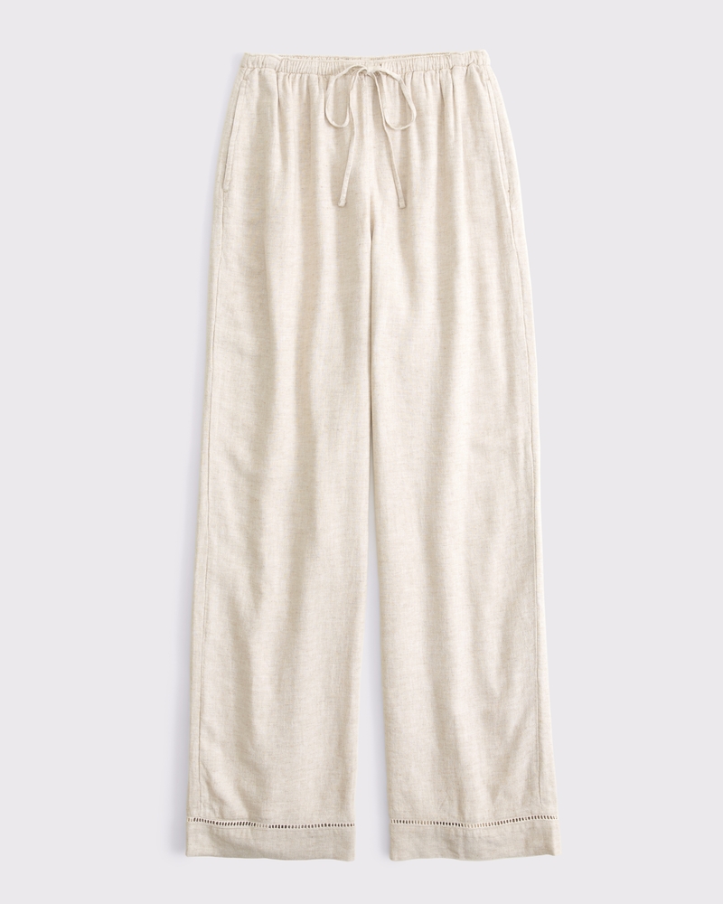 Women's Linen-Blend Pull-On Pant | Women's Bottoms | Abercrombie.com
