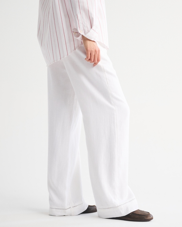 Linen-Blend Pull-On Pant