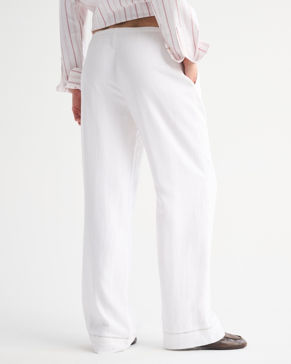 Linen-Blend Pull-On Pant